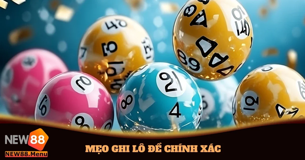 Mẹo Ghi Lô Đề Chính Xác Tại New88 & Cách Chọn Số Hiệu Quả 8 meo ghi lo de chinh xac 4